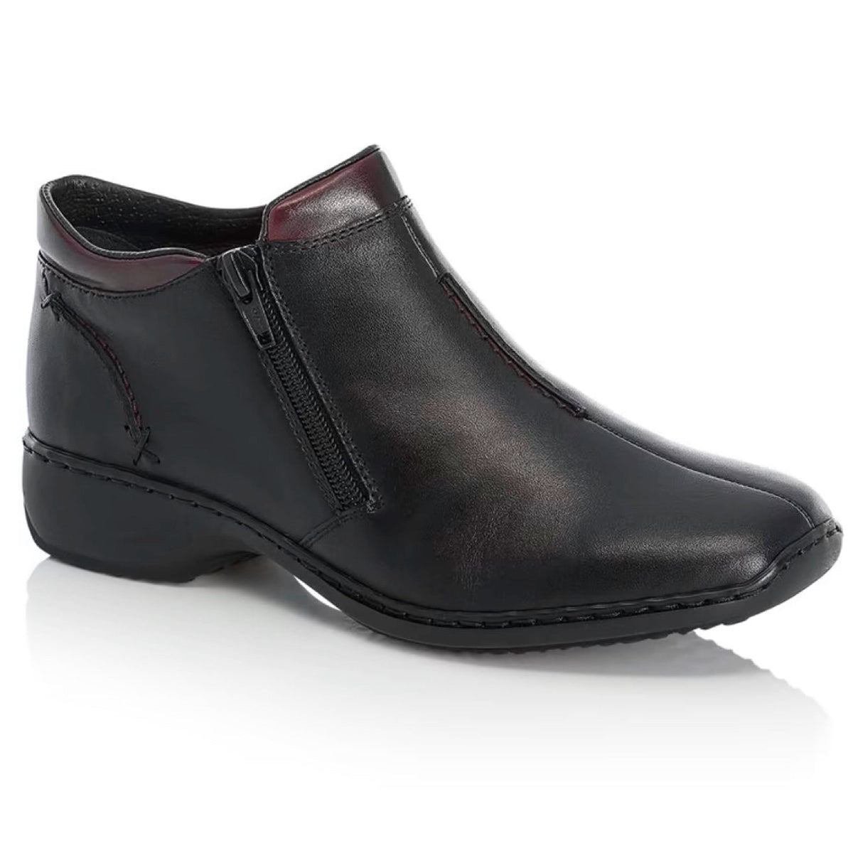 Rieker L3882-00 Shoes Leather Schwarz