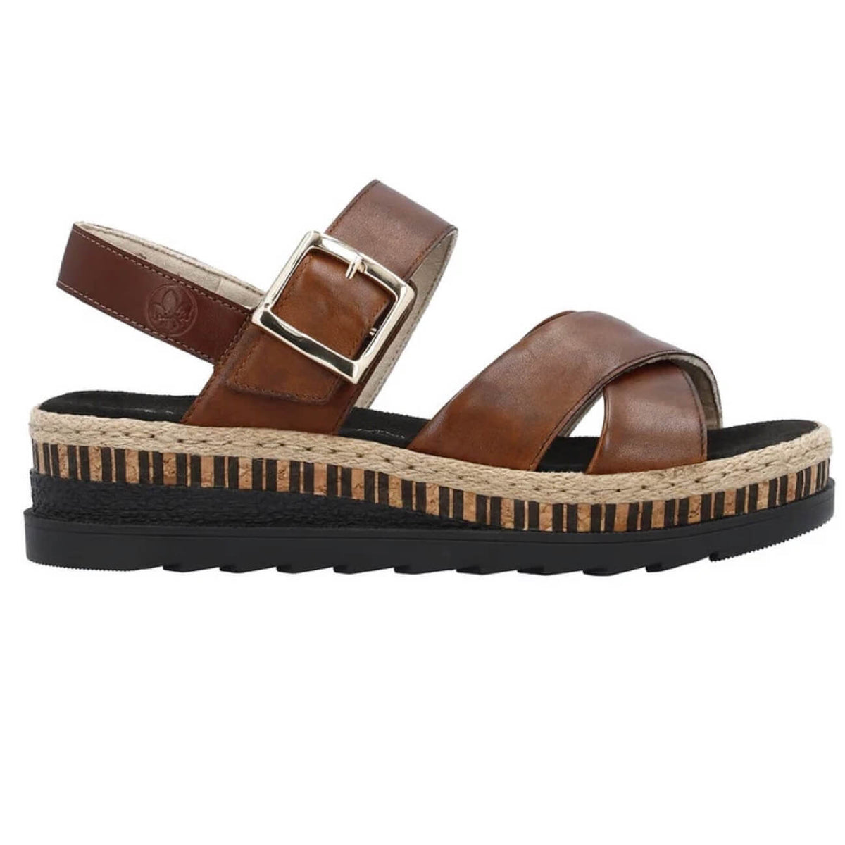 Rieker V7951-24 Sandal Leather Brown