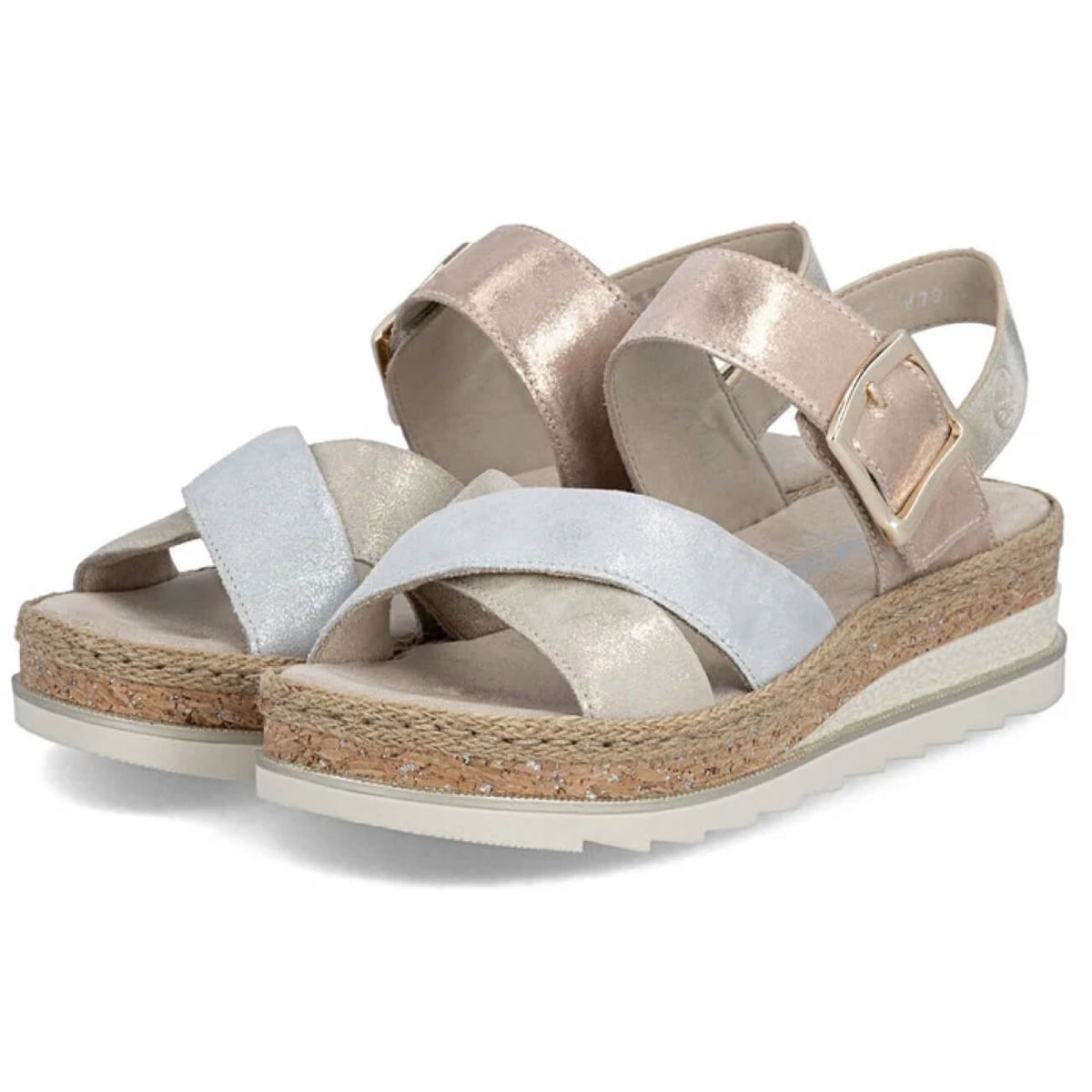 Rieker V7951-90 Sandal Leather Nude