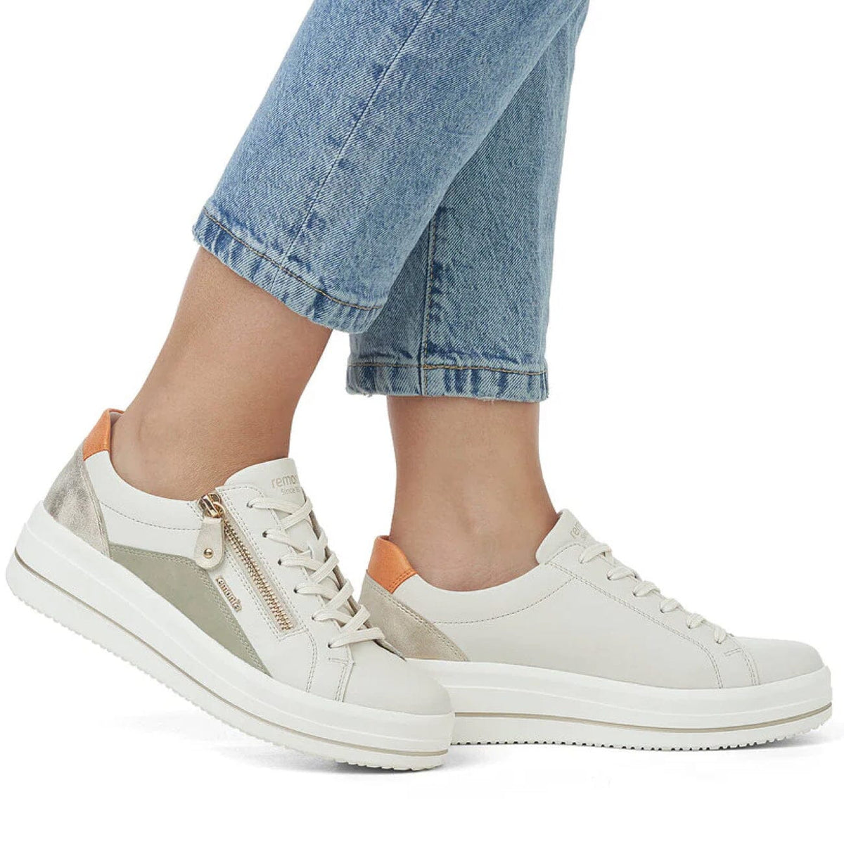 Remonte D1c01-82 Shoe Leather Off White 36 Shoes Remonte 