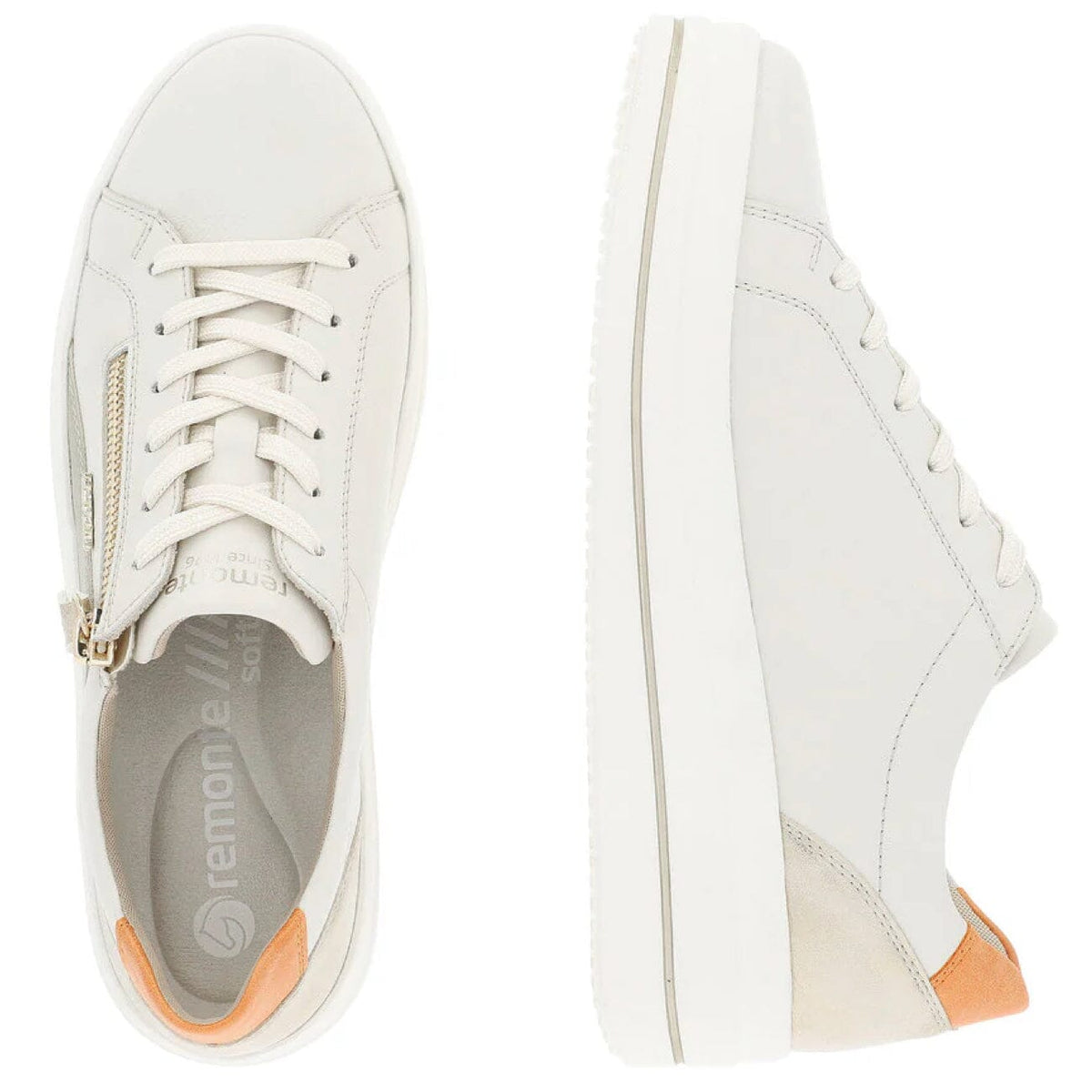 Remonte D1c01-82 Shoe Leather Off White 36 Shoes Remonte 