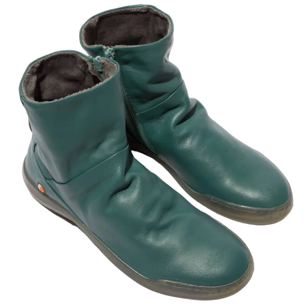 Pair of green Softinos leather boots at Sole Drifter