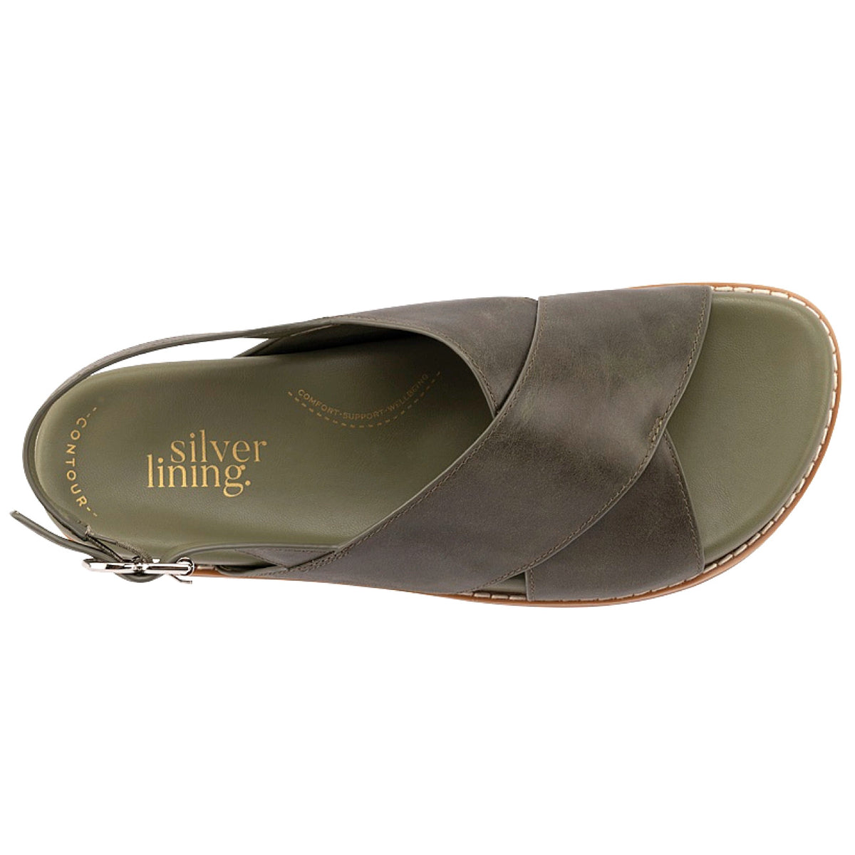 Silver Lining Ferguson Leather Sandal Khaki