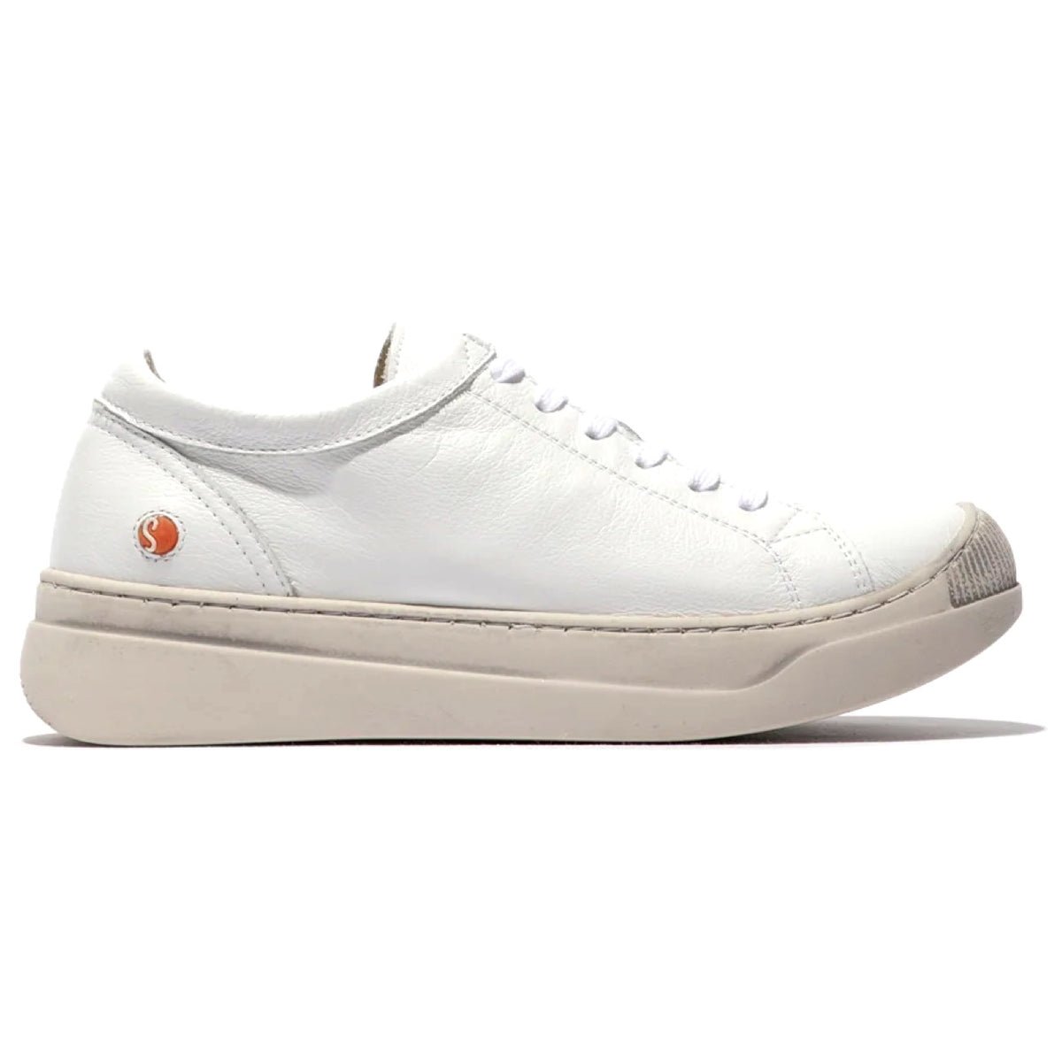 Softinos Amy  APOR794SOF Lace Up Shoe Smooth Leather White
