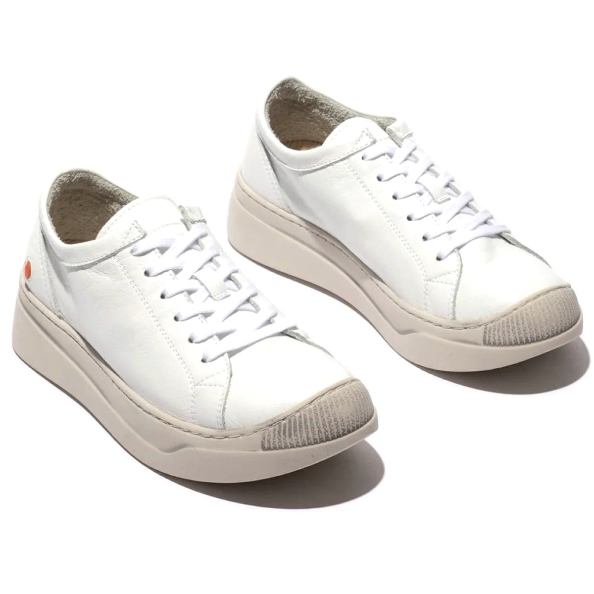 Softinos Amy  APOR794SOF Lace Up Shoe Smooth Leather White
