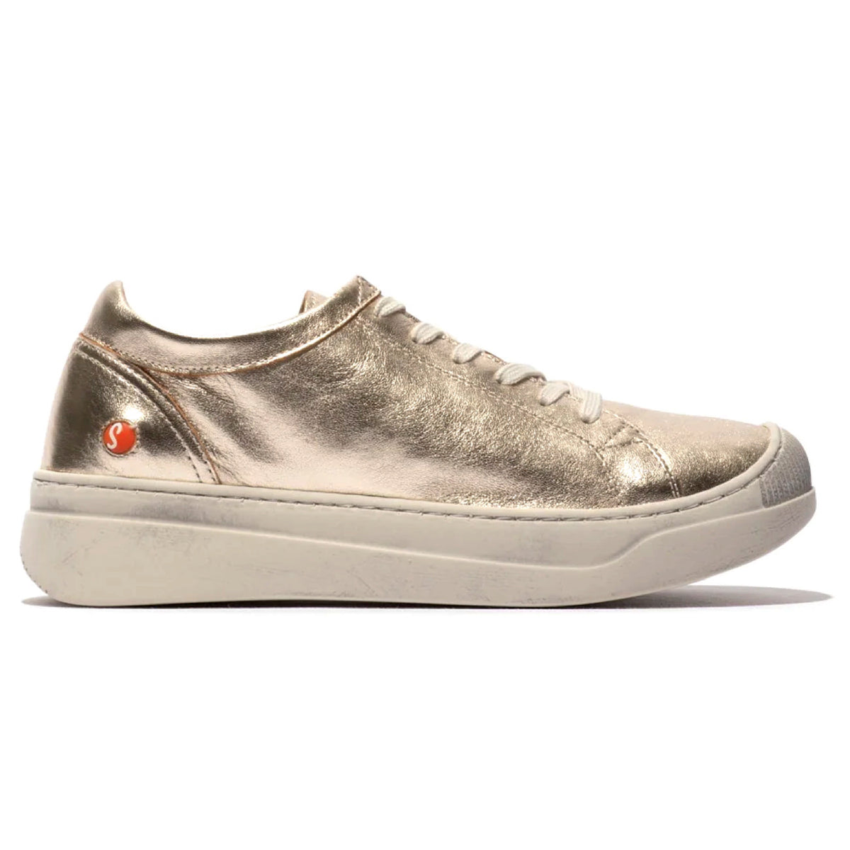 Softinos APOR794SOF Lace Up Shoes Laminato Leather Champagne