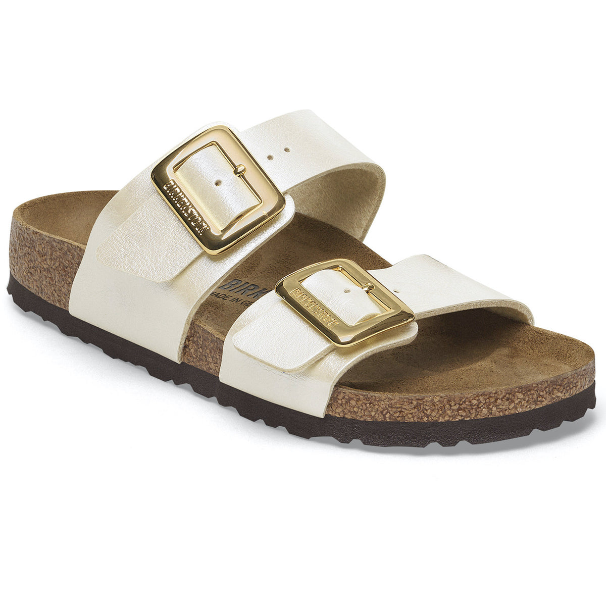 Birkenstock Seasonal Sydney Cushion Buckle Birko-Flor Narrow Fit Graceful Pearl White