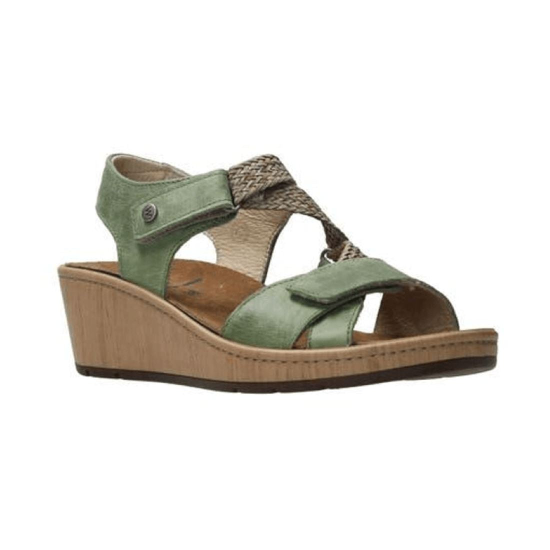 Wolky La Jolla Sandal Leather Olive Sandals Wolky 37 Olive 