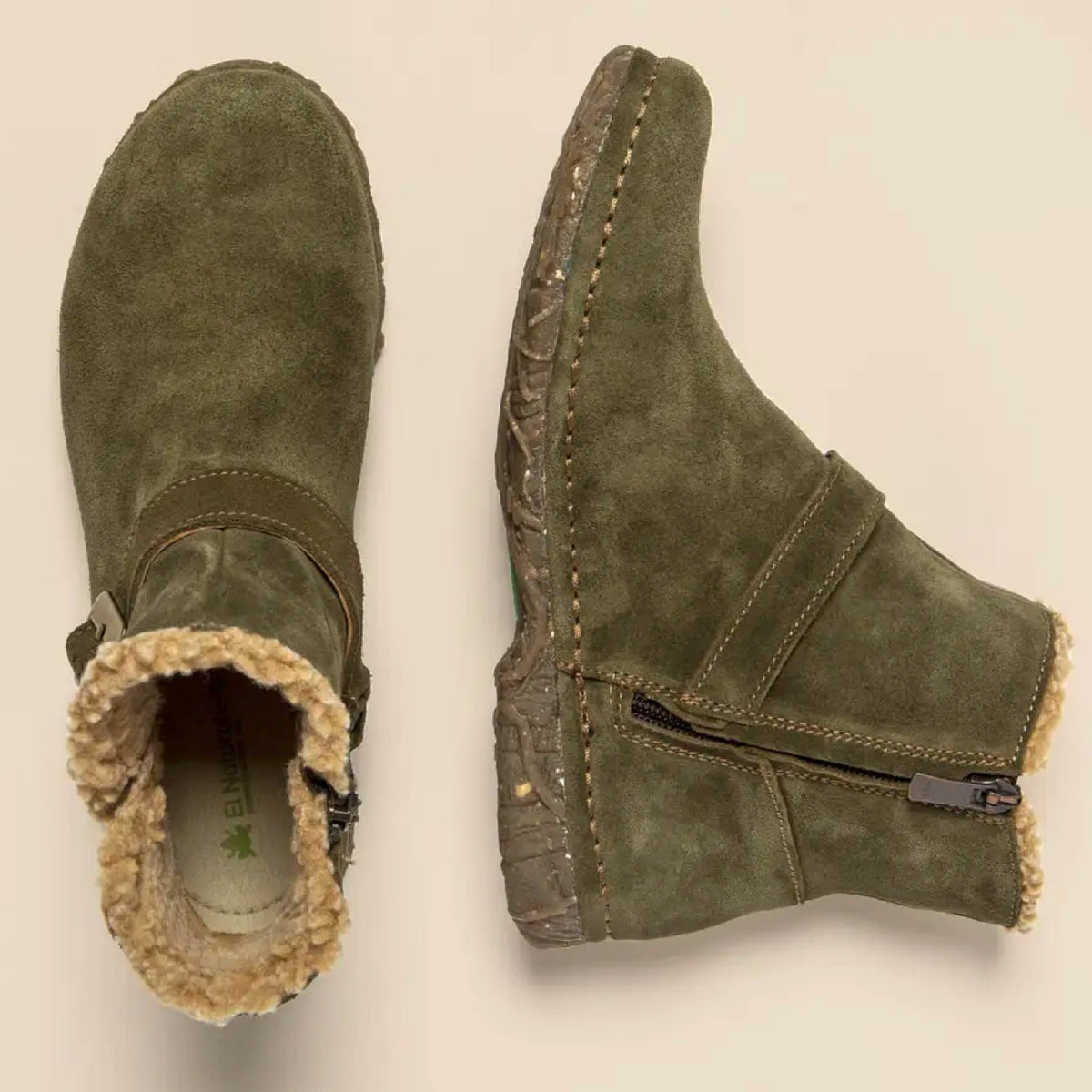 El Naturalista Angkor N5473 Boots Silk Suede Leather Forest 37