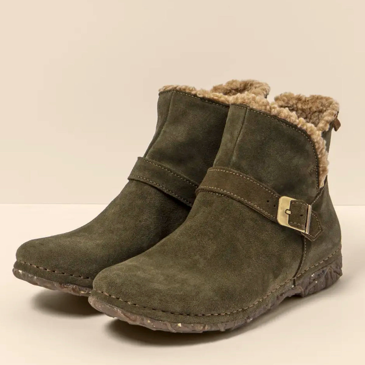 El Naturalista Angkor N5473 Boots Silk Suede Leather Forest 37