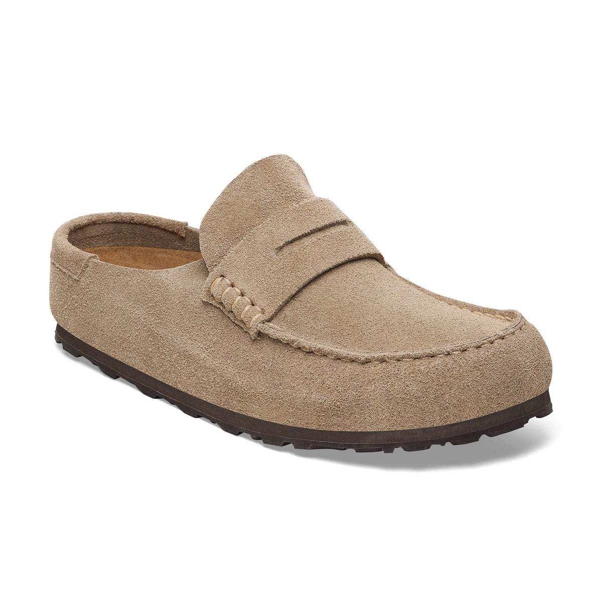 Naples Suede Leather Regular Fit Wrapped Taupe
