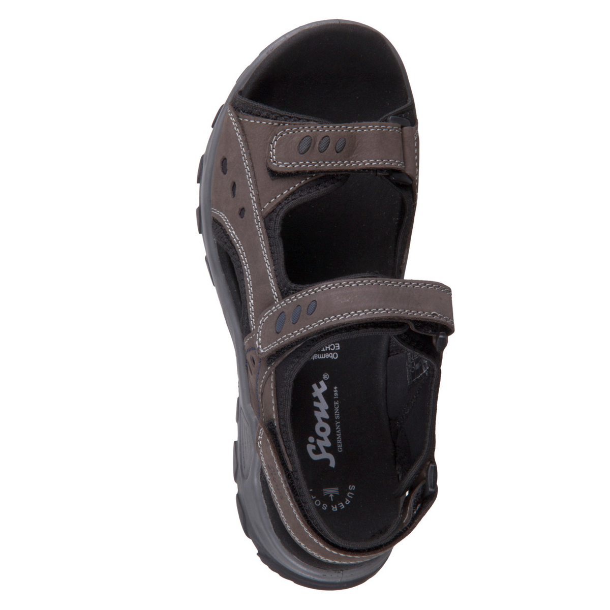 Sioux ONEGLIO-702 Sandal Leather/Textile wBlue stitching Lead