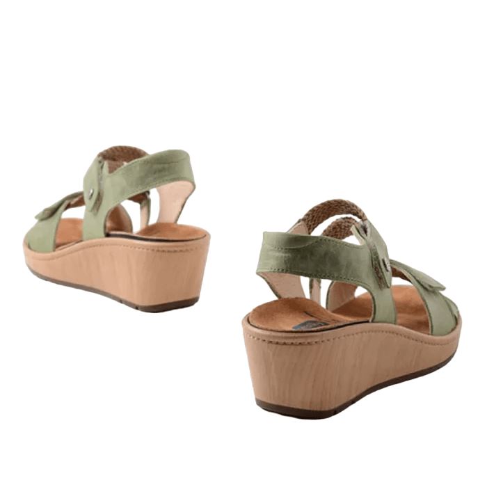 Wolky La Jolla Sandal Leather Olive Sandals Wolky 