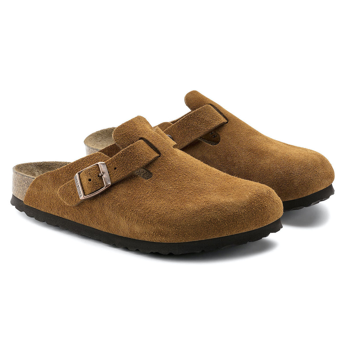 Birkenstock Boston, Narrow Fit, Soft Footbed, Suede Leather, Mink Clogs Birkenstock Shoes 