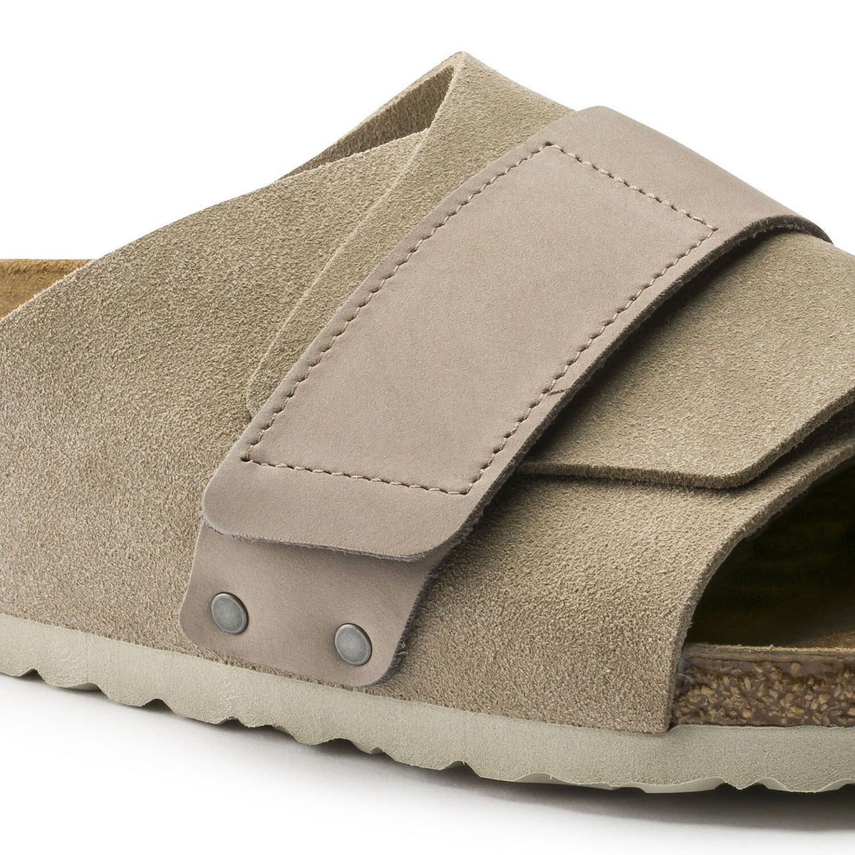 Birkenstock Seasonal, Kyoto, Suede Leather/Microfibre, Regular Fit, Taupe Sandals Birkenstock Seasonal 