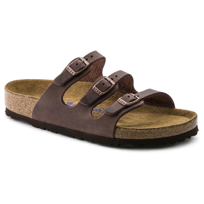 Birkenstock Classic, Florida, Soft Footbed, Oiled Leather, Regular Fit, Habana Sandals Birkenstock Classic Habana 35 