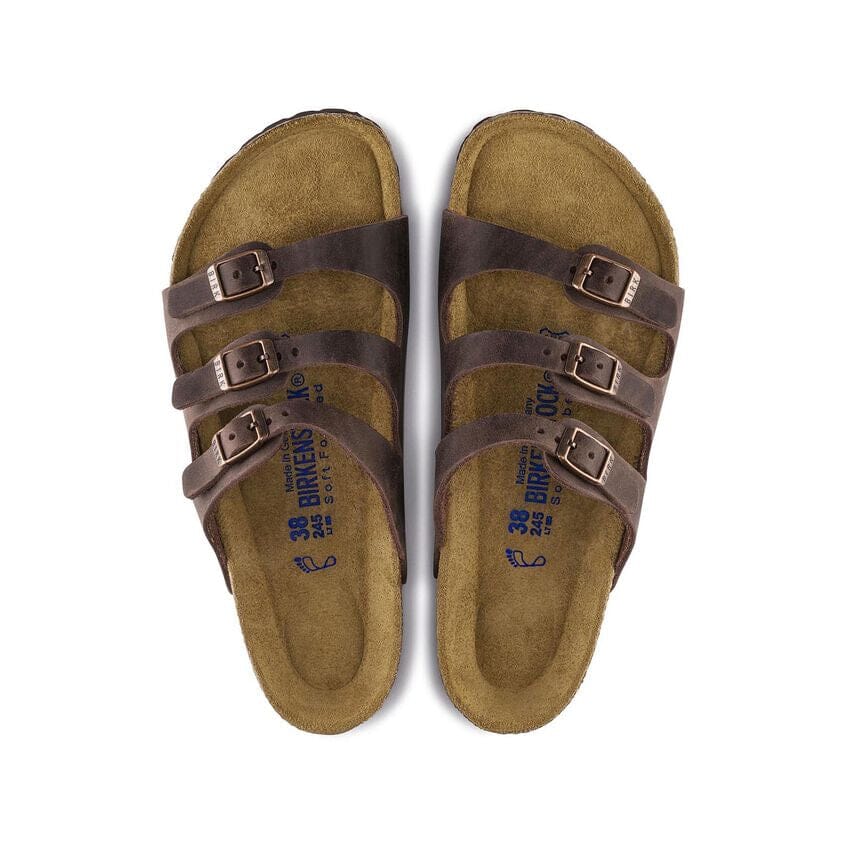 Birkenstock Classic, Florida, Soft Footbed, Oiled Leather, Regular Fit, Habana Sandals Birkenstock Classic 