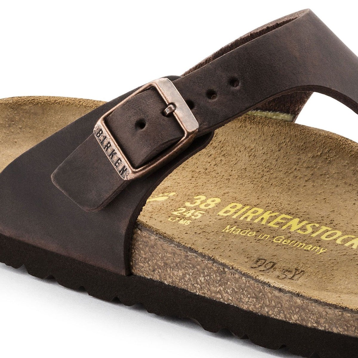 Birkenstock Classic, Gizeh, Narrow Fit, Natural Leather, Habana Sandals Birkenstock Classic 