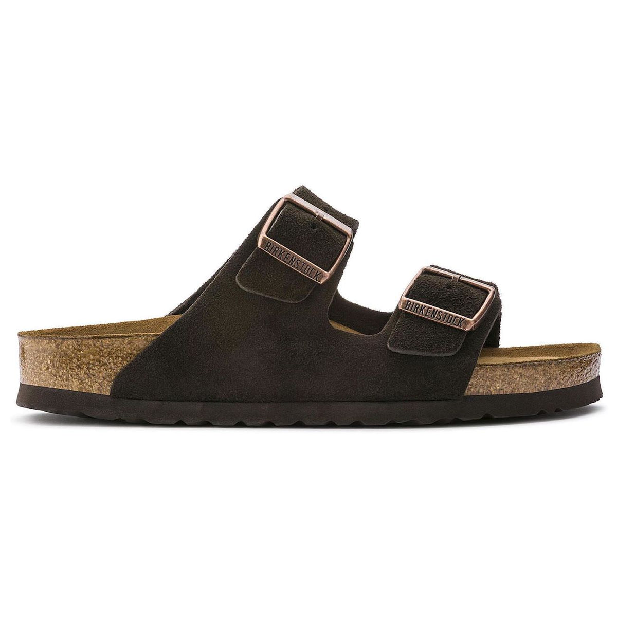 Birkenstock Classic, Arizona, Suede Leather, Soft-footbed, Regular Fit, Mocca Sandals Birkenstock Classic 