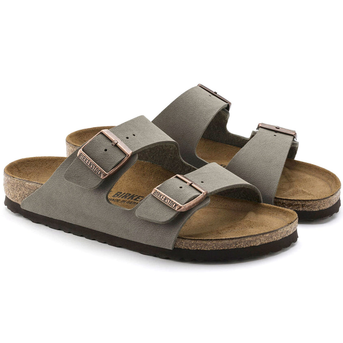Birkenstock Classic, Arizona, BirkiBuc, Narrow Fit, Stone Sandals Birkenstock Classic 