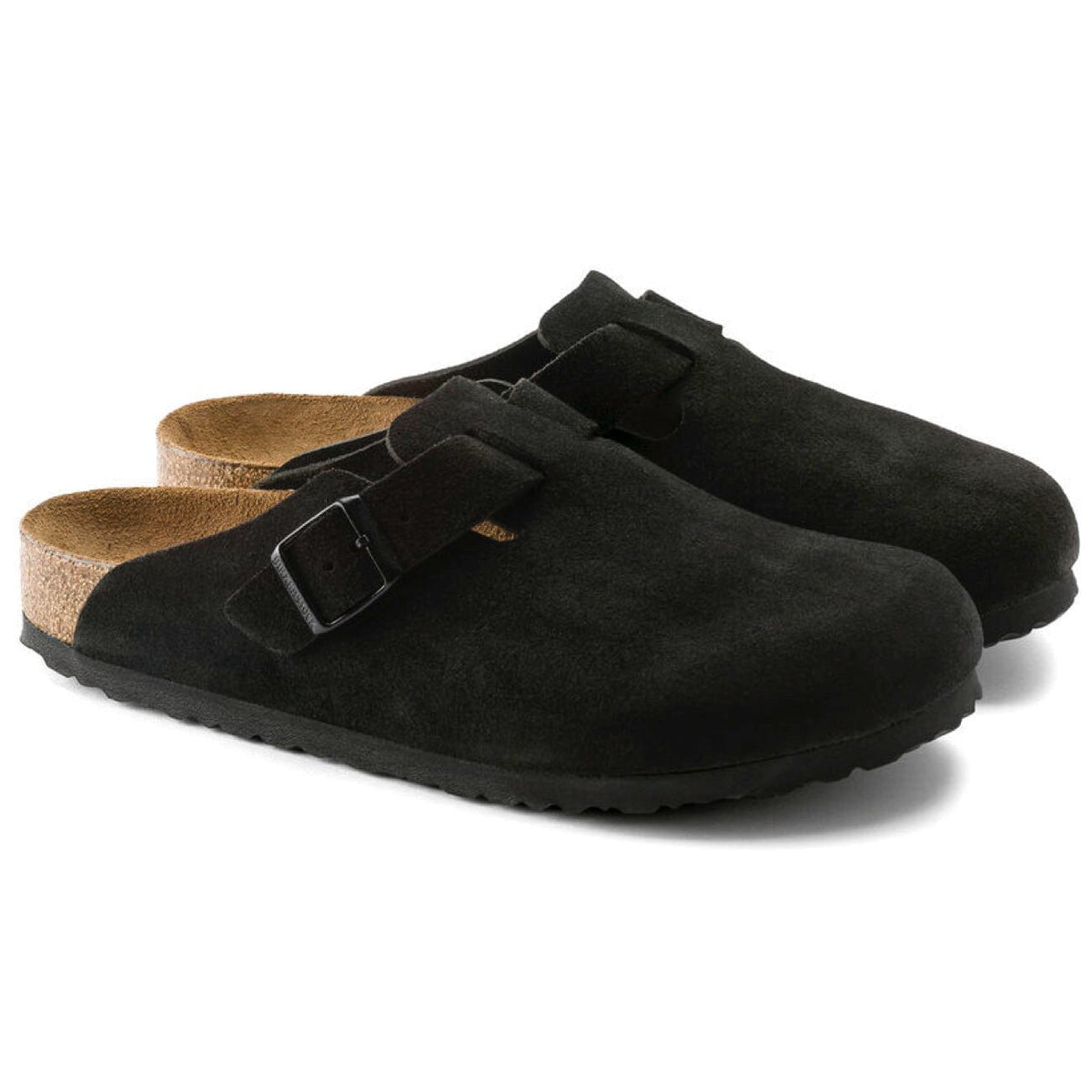 Birkenstock Seasonal, Boston, Suede Leather, Soft Footbed, Narrow Fit, Black Clogs Birkenstock Seasonal 