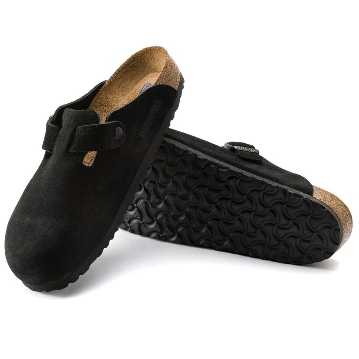 Birkenstock Seasonal, Boston, Suede Leather, Soft Footbed, Narrow Fit, Black Clogs Birkenstock Seasonal 