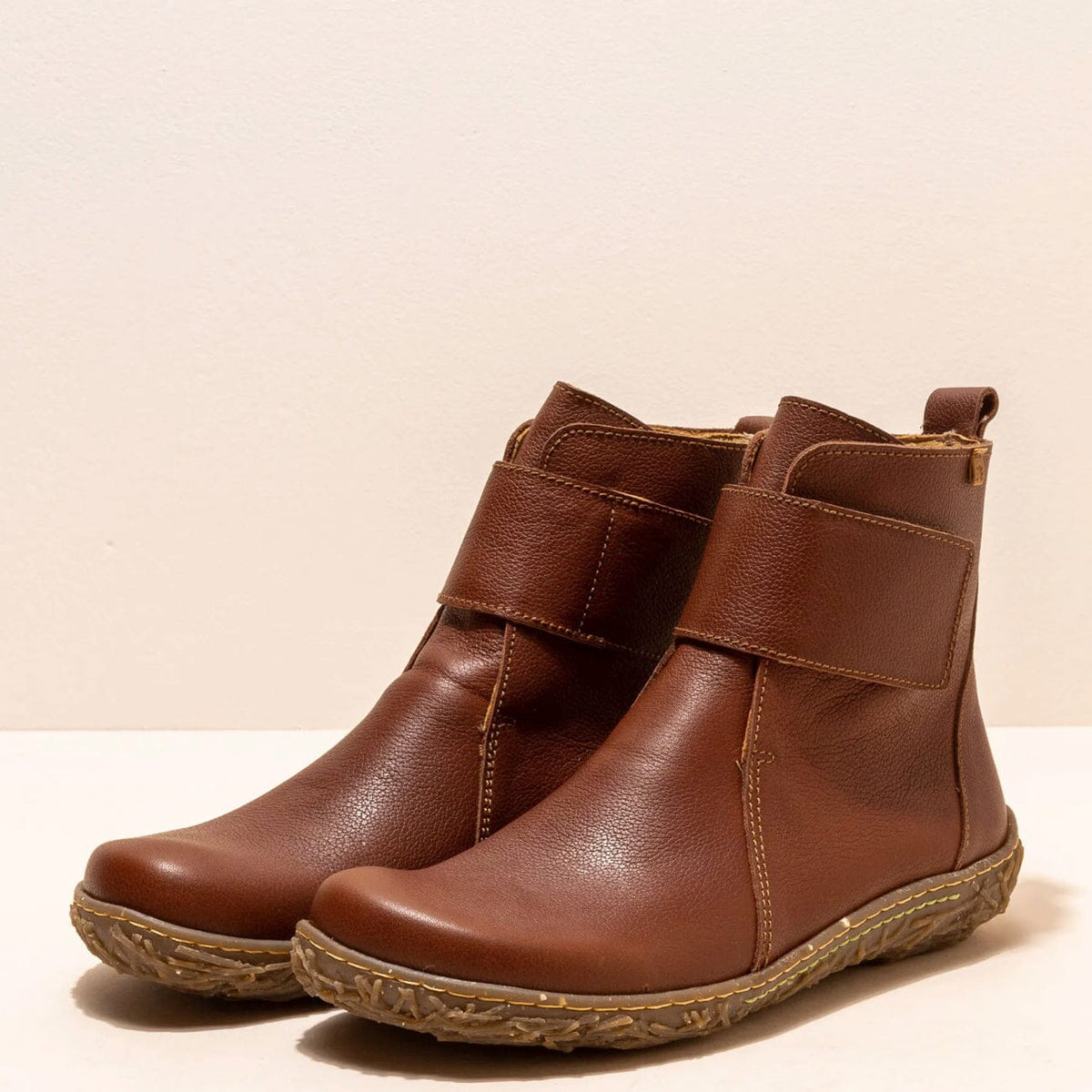 El Naturalista, NIDO ELLA, Boot, Natural Grain Leather, Wood Boots El Natura Lista Wood 37 