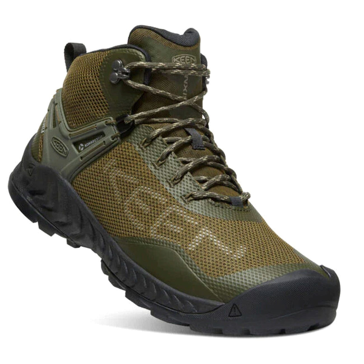 Keen, NXIS EVO Mid WP, Mens, Forest Night Dark Olive Shoes Keen Forest Night Dark Olive US 10 