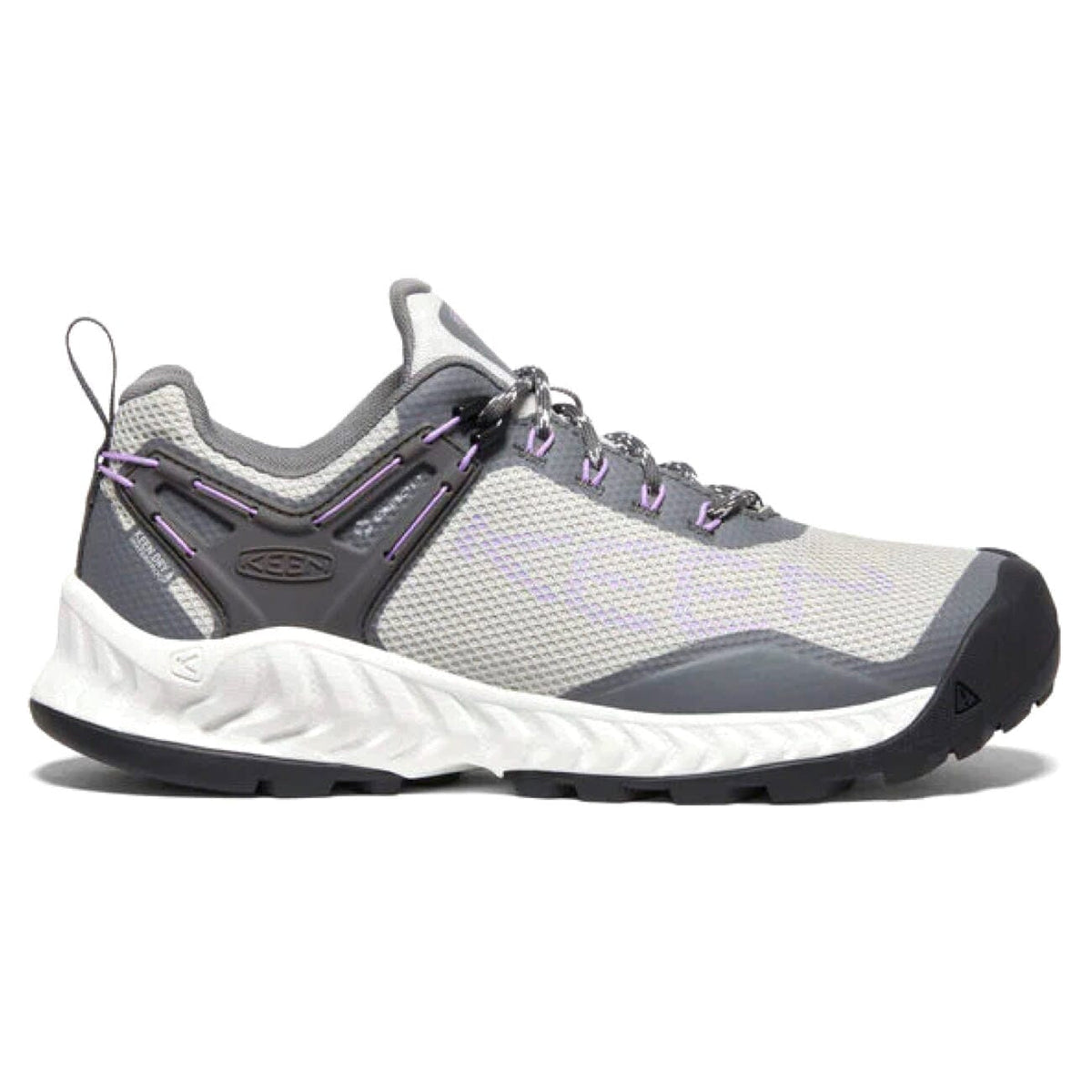 Keen, NXIS EVO WP, Womens, Steel Grey/English Lavender Shoes Keen 