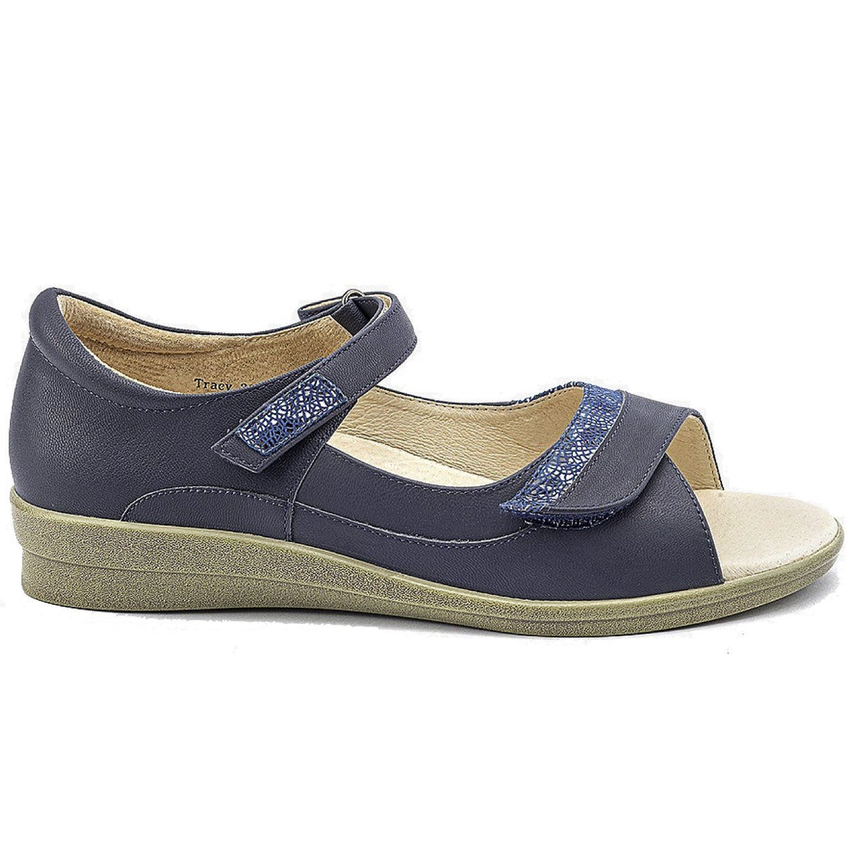 Klouds, Tracy, Sandal, Leather, Navy Combo Sandals Klouds 