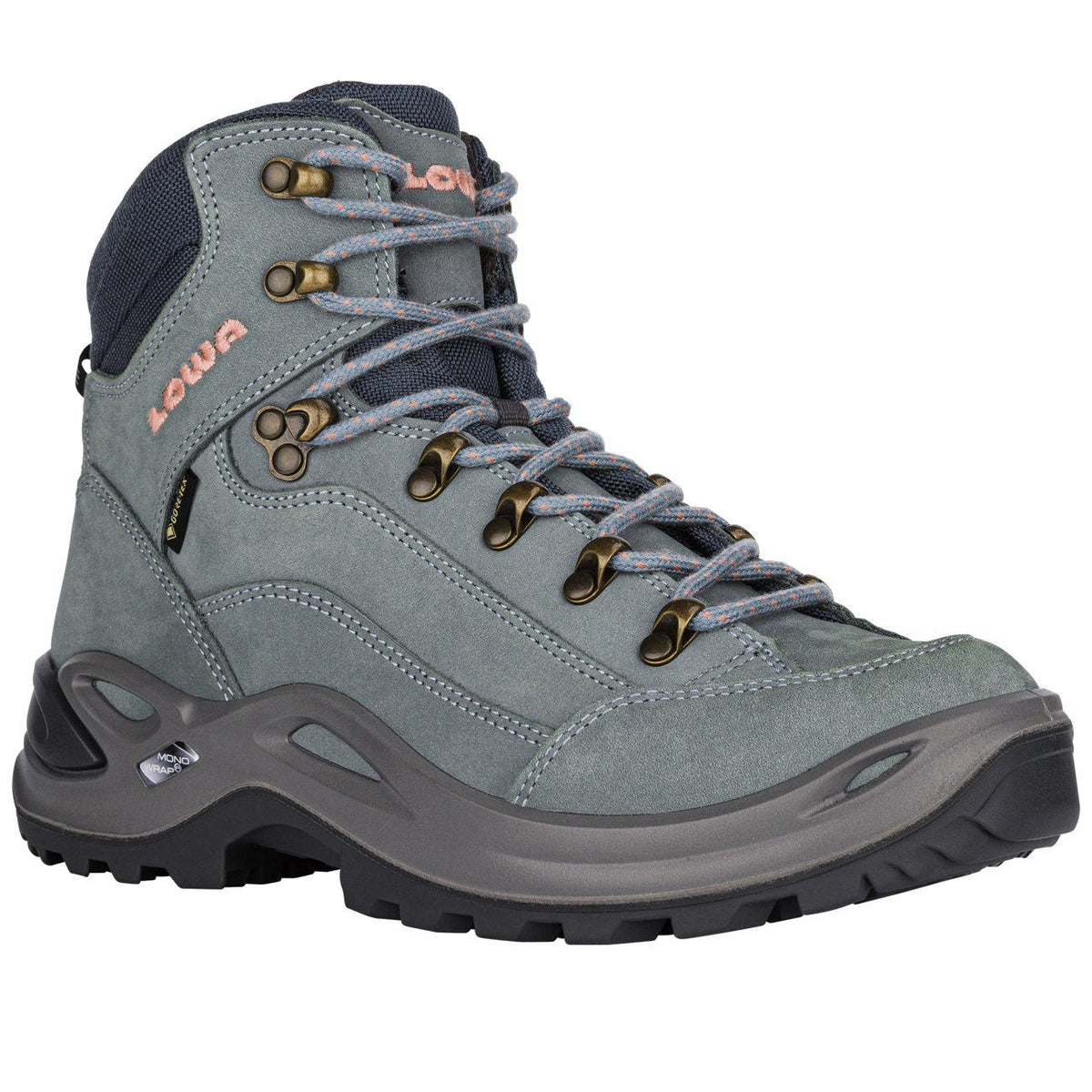 LOWA, Renegade GTX Mid, Women’s, Ice Blue/Salmon Hiking Boots Lowa Ice Blue/Salmon 5UK 