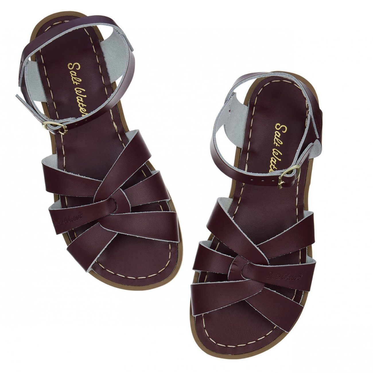 Salt Water Sandals, Original, Youth, Claret Sandals Salt Water Sandals Claret Y3 