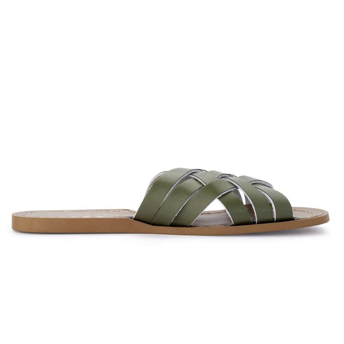Salt Water Sandals, Retro Slide, Adult, Olive Sandals Salt Water Sandals 