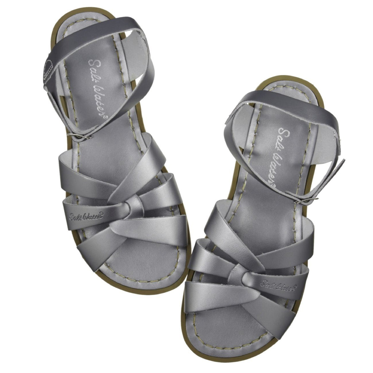 Salt Water Sandals, Original, Child, Pewter Sandals Salt Water Sandals Pewter 10 